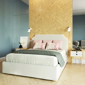 Дизайнерская двуспальная кровать с подъемным механизмом Natalie в интерьере: фото 
