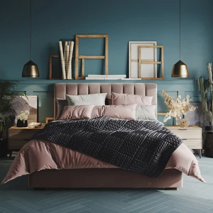 Кровать, с подъемным механизмом, 140×200 см Elle в интерьере: фото 