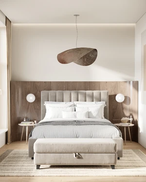 Дизайнерская кровать с подъемным механизмом Elle в интерьере: фото 6