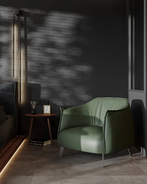Дизайнерское кожаное кресло Vivo в интерьере: фото 