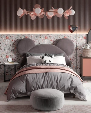 Кровать, односпальная, 90×190 см Teddy в интерьере: фото 2