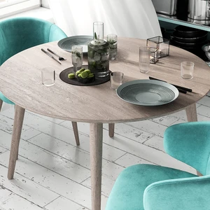 Круглый обеденный стол в скандинавском стиле Fjord Round в интерьере: фото 5
