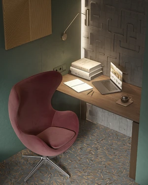 Кресло дизайнерское, 80×75×114 см Egg в интерьере: фото 2