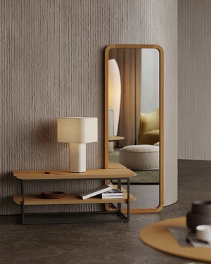 Зеркало, массив дуба, 50×140 см Flam Long в интерьере: фото 