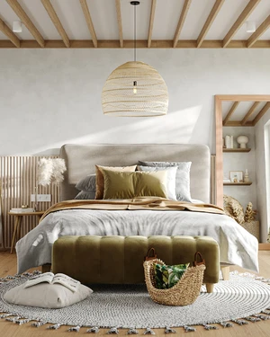 Двуспальная кровать в стиле минимализм Brooklyn в интерьере: фото 7