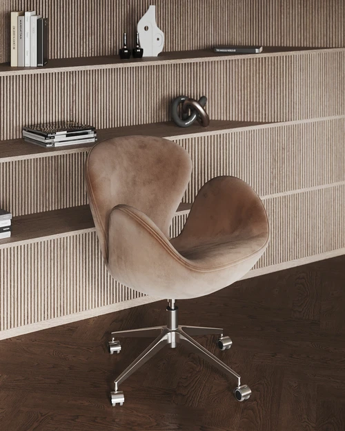 Кресло дизайнерское, ткань Rodos Grey Swan