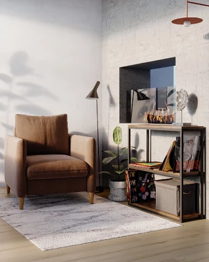 Дизайнерское кресло с местом для хранения Mons в интерьере: фото 2