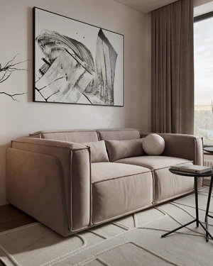 Дизайнерский диван-кровать, 3-местный выкатная еврокнижка Vento Light в интерьере: фото 6