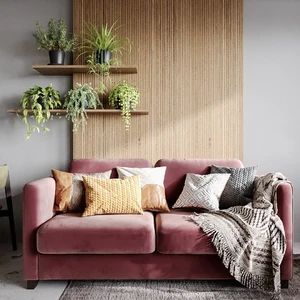 Дизайнерский диван-кровать 2-местный американская / французская раскладушка Bari в интерьере: фото 8