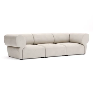 Fly, Дизайнерский модульный диван с пуфом 3-местный без механизма ткань Velutto 01