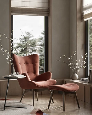 Дизайнерское кресло с оттоманкой Contour в интерьере: фото 13