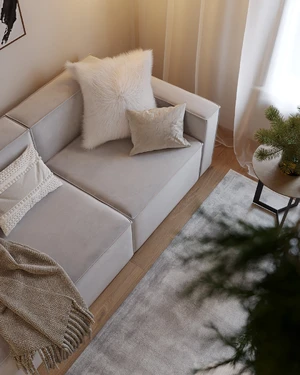 Дизайнерский модульный диван 4-местный без механизма Cubus в интерьере: фото 