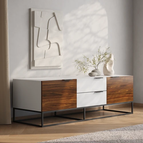 ТВ-тумба 2 дверцы и 2 ящика 150×50×48 см Loft Wood