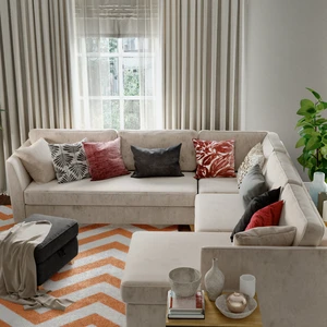 Модульный диван, 288×287×88 см, без механизма Wolsly в интерьере: фото 