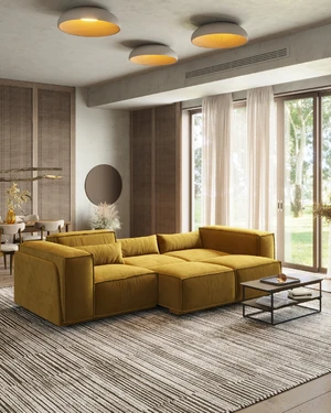 Модульный 4-местный диван-кровать, выкатная еврокнижка V3 Vento Classic в интерьере: фото 3