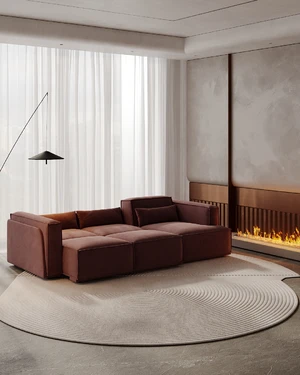 Угловой диван-кровать, выкатная еврокнижка, 290/150 см Vento Light в интерьере: фото 2