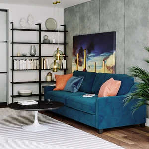 Дизайнерский диван 3-местный Halston Lux в интерьере: фото 2