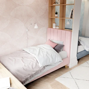 Дизайнерская односпальная кровать с подъемным механизмом Elle в интерьере: фото 4