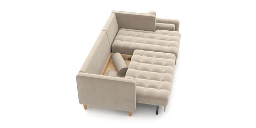 Угловой диван-кровать, 246/150 см, шагающая еврокнижка Scott