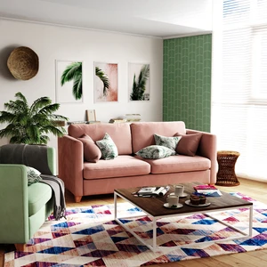 Дизайнерский диван-кровать 2-местный американская / французская раскладушка Bari в интерьере: фото 4
