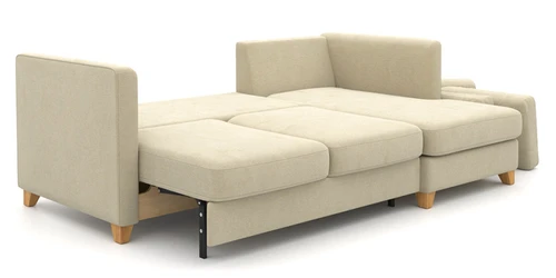 Дизайнерский угловой диван-кровать, 224/150 см, шагающая еврокнижка Bari