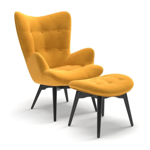 Дизайнерское кресло с оттоманкой Contour