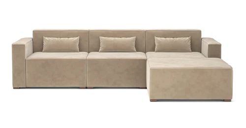 Cubus - модульный 4-местный диван без механизма 274/194 см с пуфом