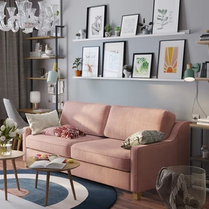 Дизайнерский диван 3-местный Halston Lux в интерьере: фото 3