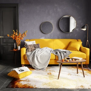 Дизайнерский диван-кровать 2-местный, французская раскладушка Halston в интерьере: фото 5