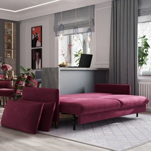 Дизайнерский диван-кровать 3-местный, шагающая еврокнижка Mons в интерьере: фото 4