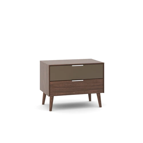 Дизайнерская прикроватная тумба на ножках с 2 ящиками, 63×40×50 см Olson Wood