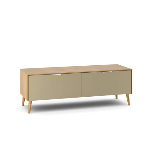 Дизайнерская тумба под телевизор на ножках с 2-мя ящиками, 143×50×50 см Olson Wood