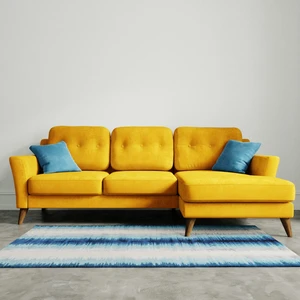Угловой диван без механизма 269/170 см Raf в интерьере: фото 3