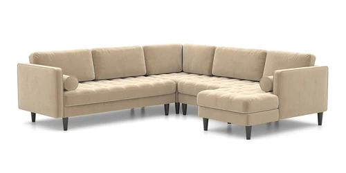 П-образный модульный диван без механизма, 282×288×89 см Scott