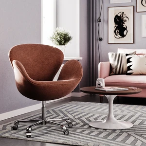 Кресло дизайнерское, ткань Rodos Grey Swan в интерьере: фото 3