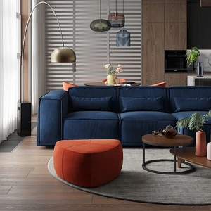 Дизайнерский угловой диван, выкатная еврокнижка, 316 см Vento Classic в интерьере: фото 9