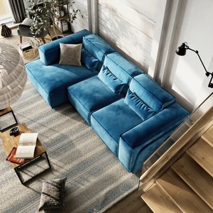 Угловой диван-кровать, 316 см, выкатная еврокнижка Vento Classic в интерьере: фото 2