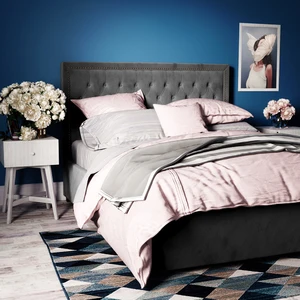 Дизайнерская двуспальная кровать с подъемным механизмом Celine в интерьере: фото 