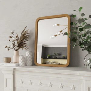 Зеркало, массив дуба, 50×70 см Flam Small в интерьере: фото 