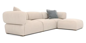 Fly, Дизайнерский модульный диван с пуфом 3-местный без механизма