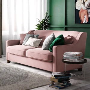 Дизайнерский диван-кровать 3-местный, французская раскладушка Halston в интерьере: фото 6