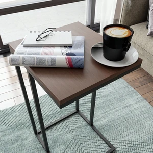 Loft - приставной журнальный стол с белым или черным основанием