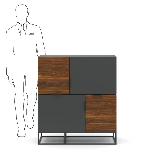 Loft Wood - комод 4 ящика 100×112 см