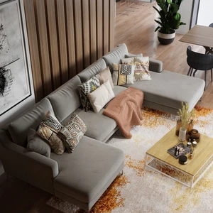 Модульный диван, 352×180×88 см, без механизма Mendini в интерьере: фото 2