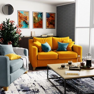 Дизайнерский диван 2-местный, без механизма Mendini в интерьере: фото 5