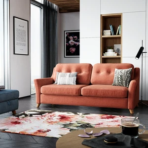 Раскладной диван в скандинавском стиле 3-местный Raf в интерьере: фото 