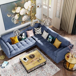 Модульный диван, 242×242×89 см, без механизма Scott в интерьере: фото 2