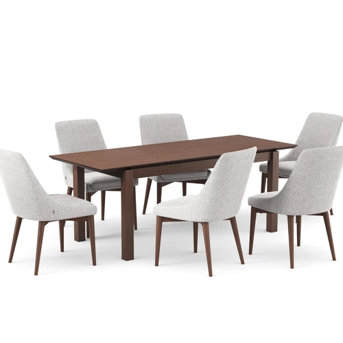 Taller + Miami - стол раздвижной + 6 стульев в ткани 3 категории