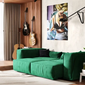 Дизайнерский диван 3-местный выкатная еврокнижка Vento Classic в интерьере: фото 7