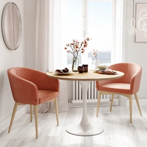 Обеденный стол, 90×90×75 см Tulip в интерьере: фото 4